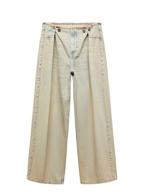 Mng Wide Leg Light Wash Women's Jeans Sz M